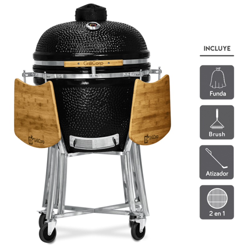 Système de Cuisson Divide et conquer pour Barbecue Kamado Kamal 53cm